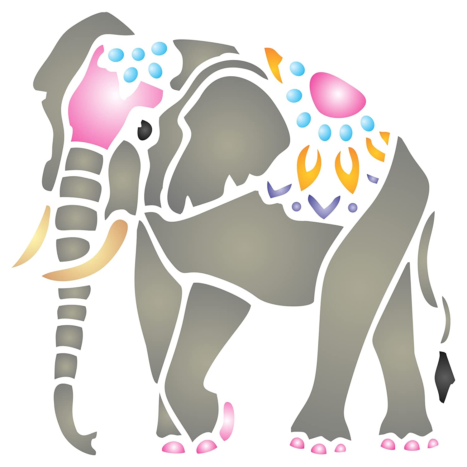 Asian Paints Wall Fashion Tools-Temple Elephant